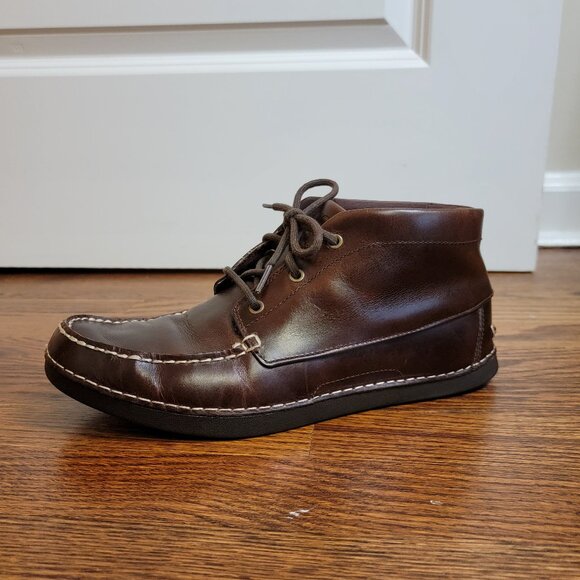 Ugg Kaldwell Brown Leather Chukka Ankle Boots, Men's 8.5, Vibram Rubber Sole - Picture 9 of 16